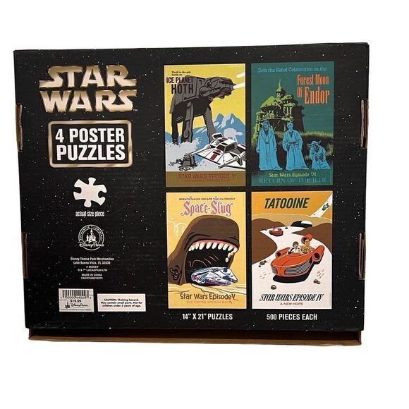 Disney Parks Vintage Star Wars 4 Poster Puzzles - Picture 2 of 3